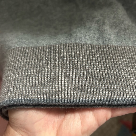 CODICE WOOL & CASHMERE GREY HALF ZIP JUMPER - Picture 6 of 12